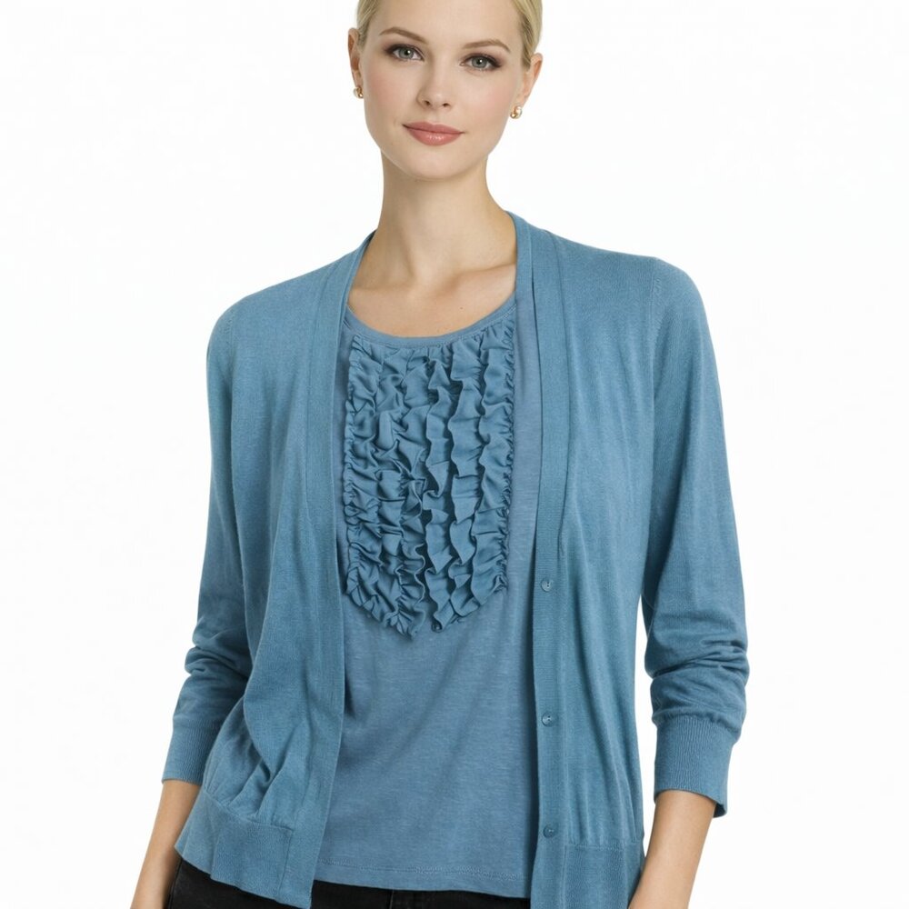 Ann Taylor Two pieces top and cardigan women size M